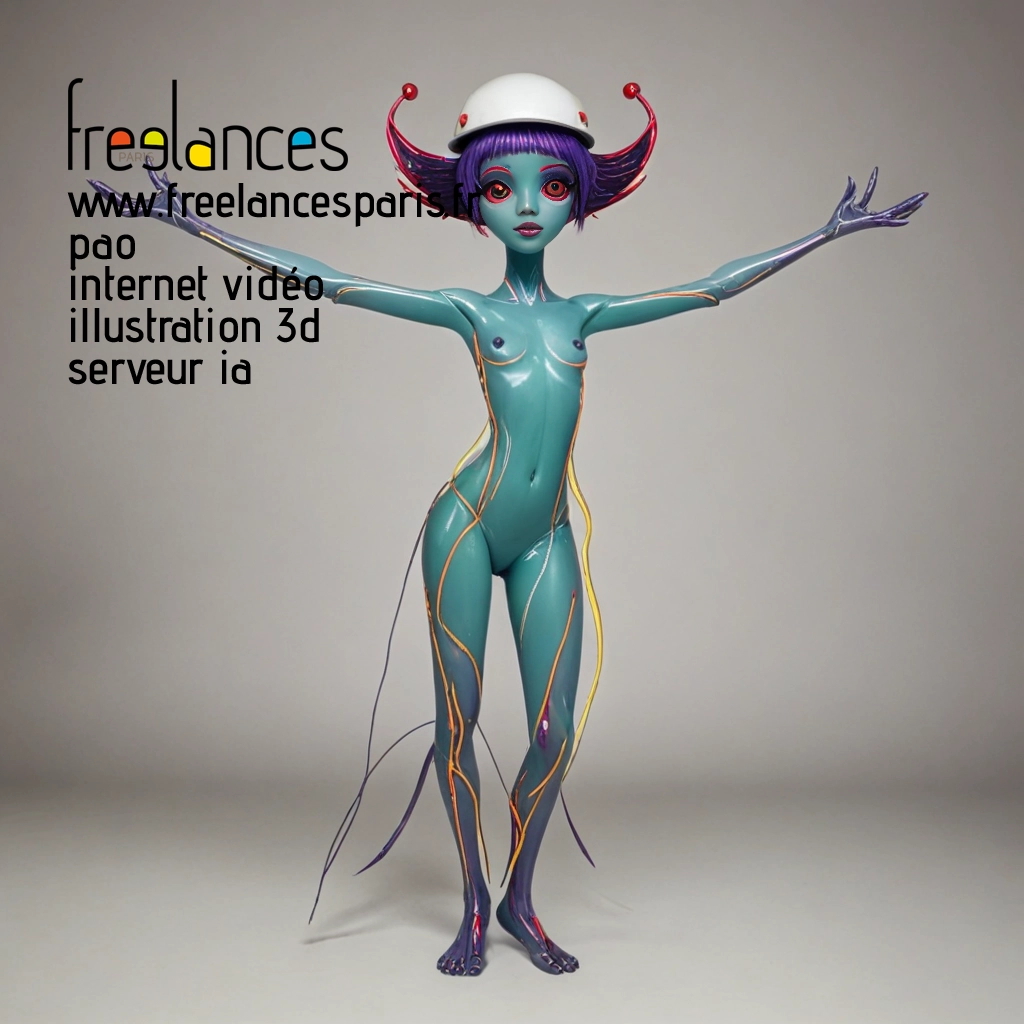 Pao mise en page internet vidéo illustration 3d serveur image IA générative AI freelance paris studio de création magazines C43PYIB0